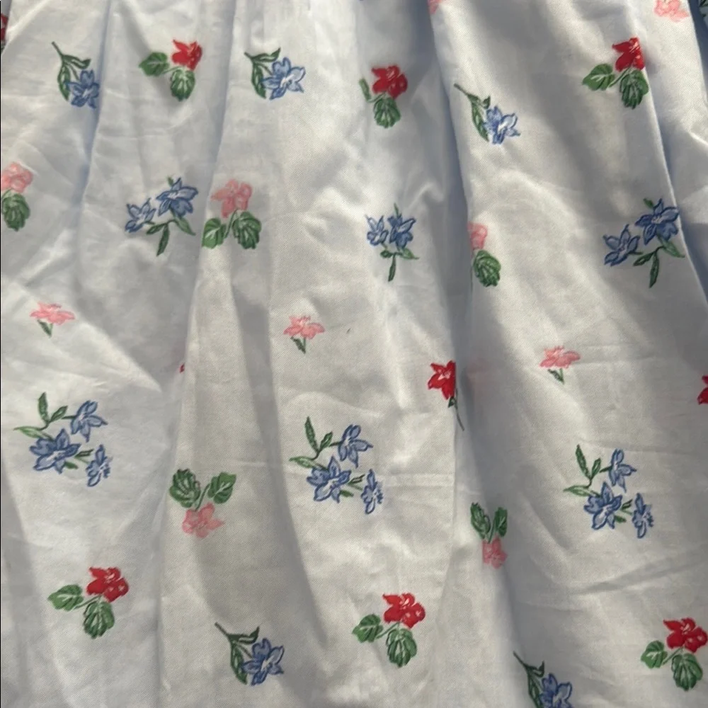 Janie and Jack Blue Floral girls sun Dress in White with Red and Blue flowe - Picture 13 of 16